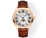 Drive De Cartier 40*41*12.5mm Cal.1904-PS MC Movement White Face RG Case Men Watch